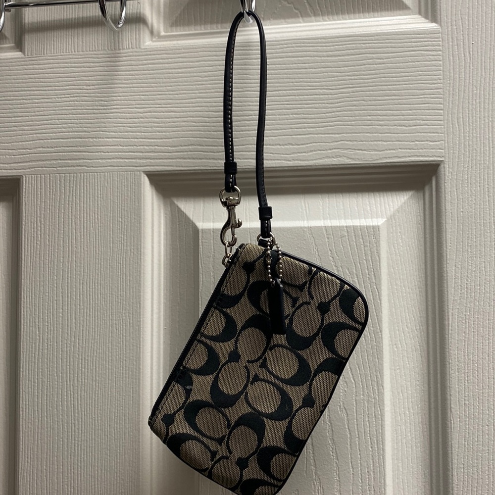 Black coach wristlet